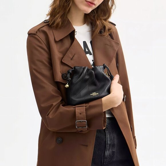 COACH Faye Mini Drawstring Bag With Quilting - Picture 3 of 15